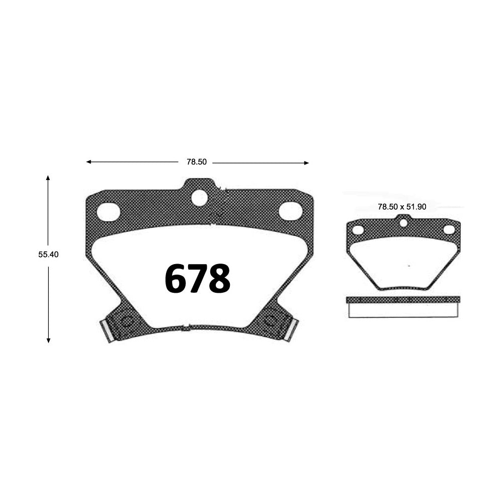 Pastillas de Freno GTX CLASSIC P0678 Toyota Yaris Xli (2000–2004) - imagen 3
