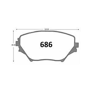 Pastillas de Freno GTX CLASSIC P0686 Toyota Rav 4 (2001–2004) - imagen 3
