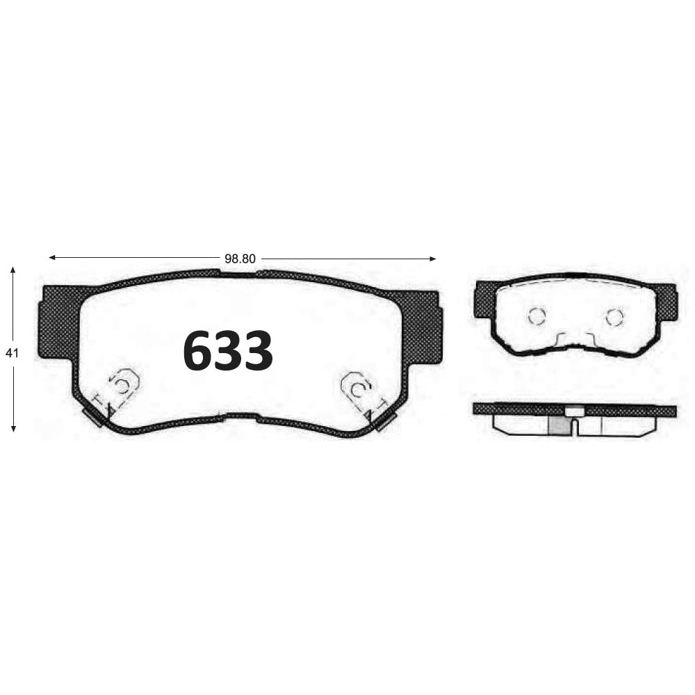 Pastillas de Freno GTX CLASSIC P0633 Hyundai Santa Fe (2001–2007) - imagen 3