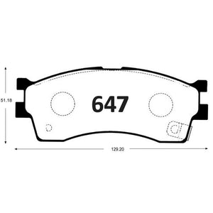 Pastillas de Freno GTX CLASSIC P0647 Kia Rio Jb (2005–2006) - imagen 3