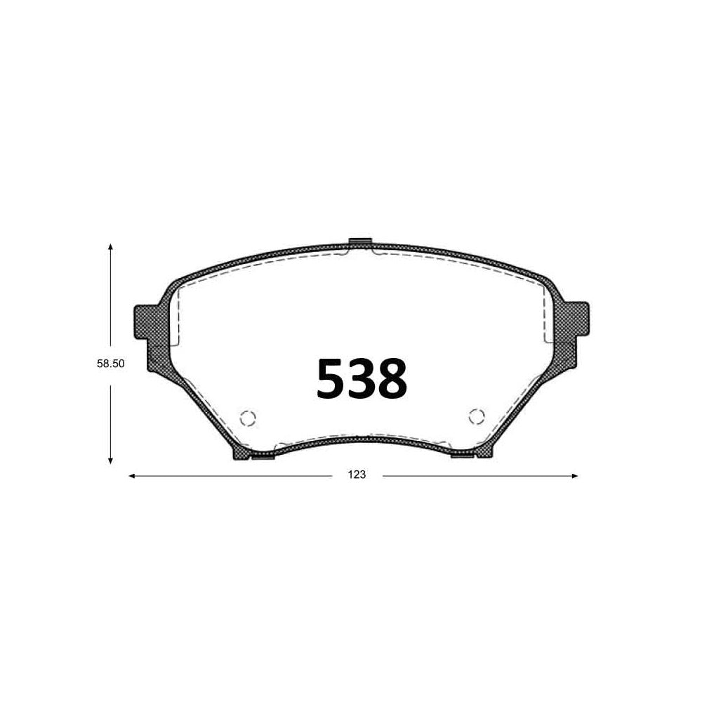 Pastillas de Freno GTX CLASSIC P0538 Mazda Miata 01 - imagen 2