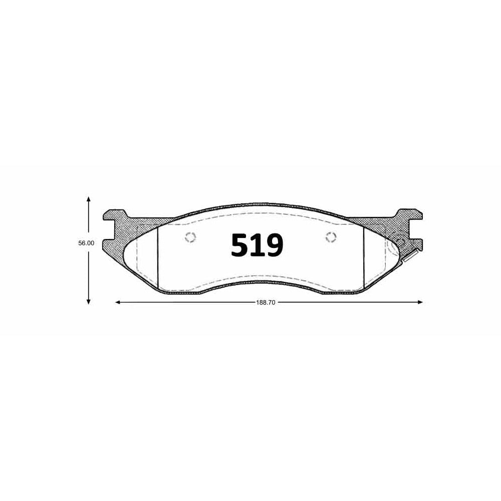 Pastillas de Freno GTX CLASSIC P0519 Dodge Ram 1500 02-03 - imagen 3