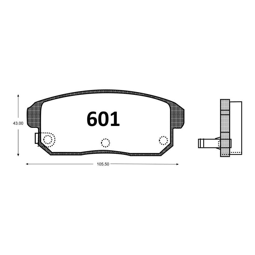 Pastillas de Freno GTX CLASSIC P0601 Nissan Sentra Xe (2002–2007) - imagen 3