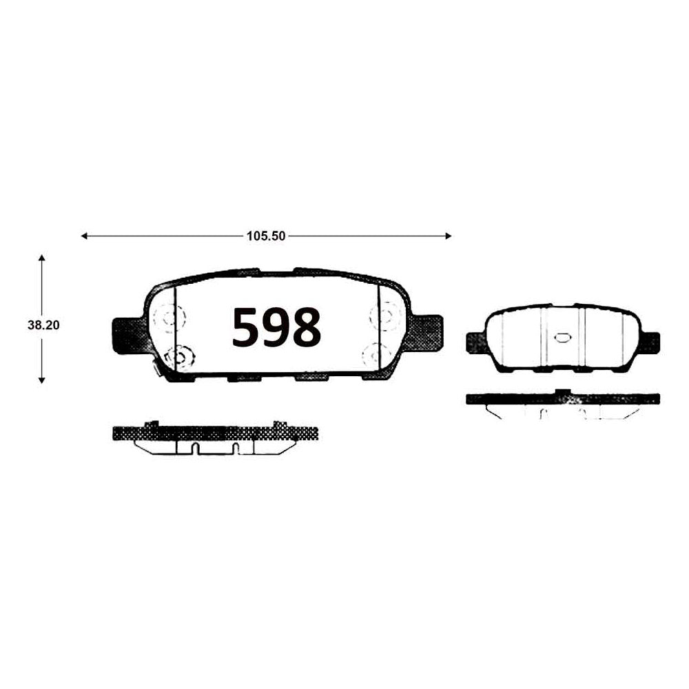 Pastillas de Freno GTX CLASSIC P0598 Nissan X Trail (2003–2010) - imagen 3