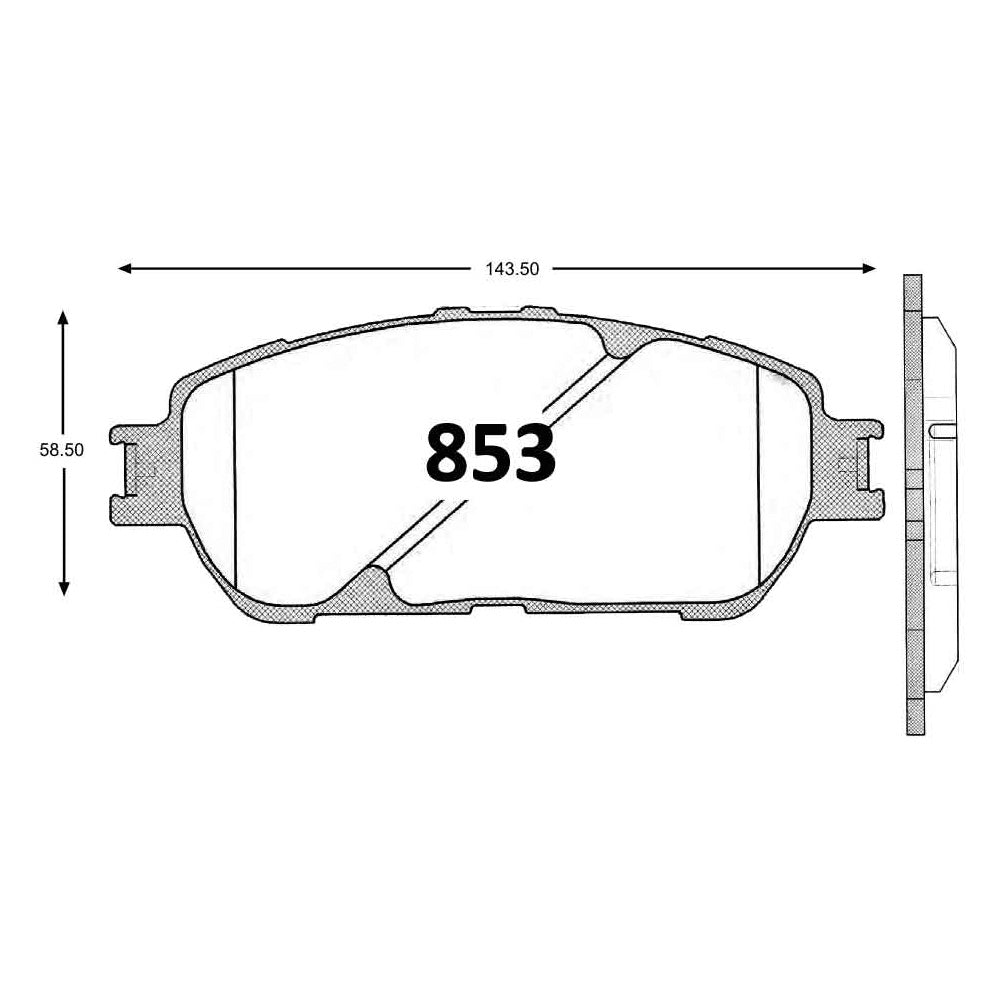 Pastillas de Freno GTX CLASSIC P0853 Toyota Solara D 04 - imagen 2