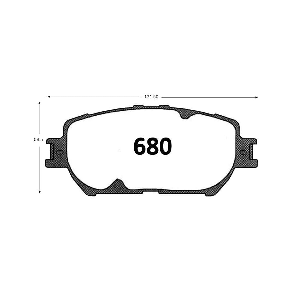 Pastillas de Freno GTX CLASSIC P0680 Toyota Camry 02-03 - imagen 3
