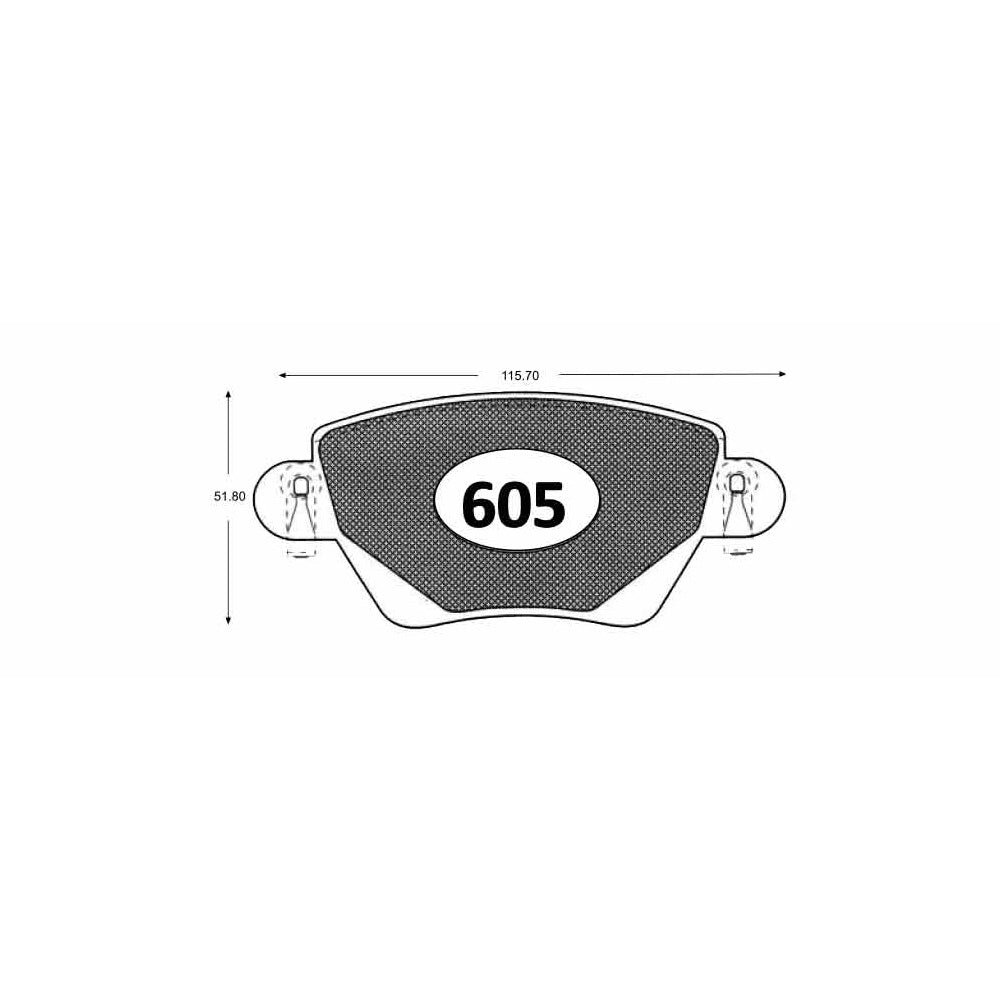 Pastillas de Freno GTX CLASSIC P0605 Ford Mondeo 2.5 T 02 - imagen 2