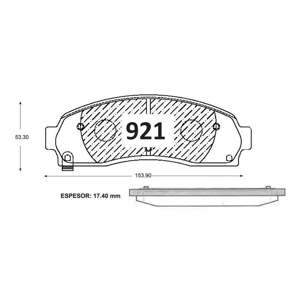Pastillas de Freno Delanteras GTX CLASSIC P0921 Chevrolet Equinox Del 0 - imagen 3