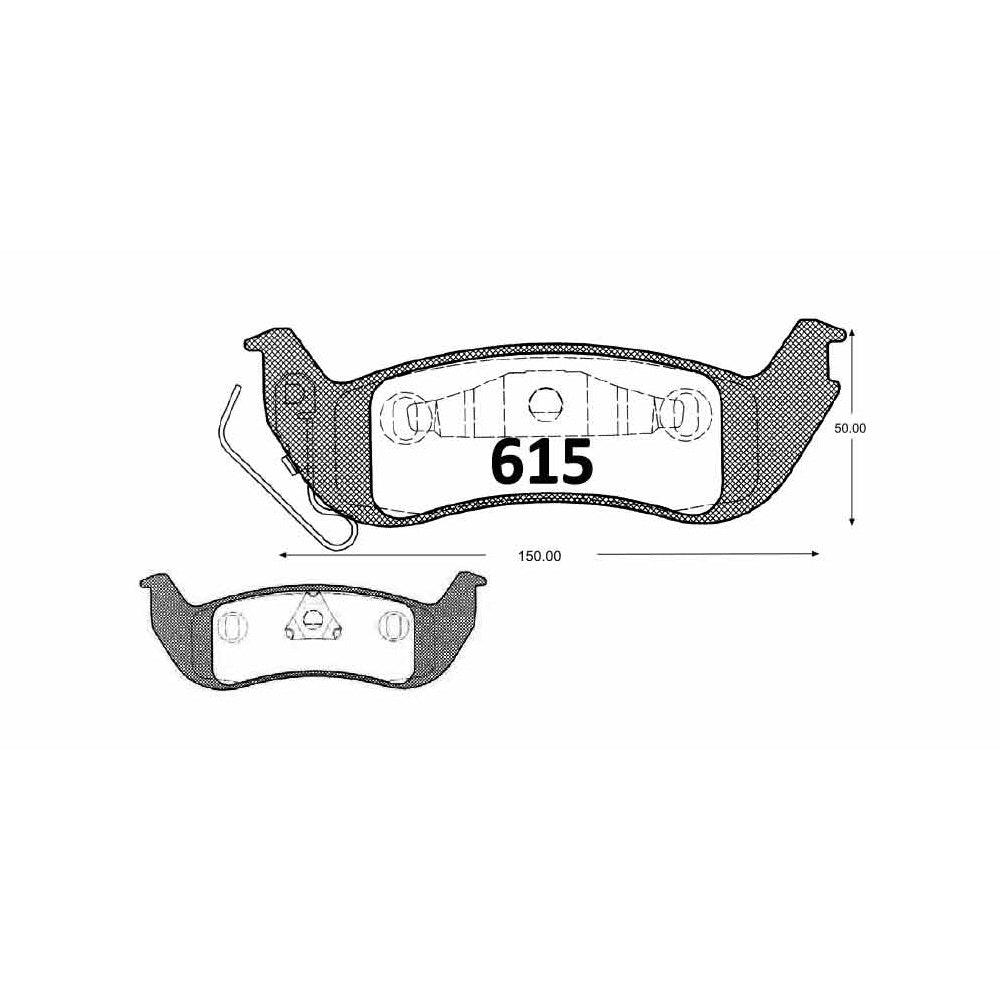 Pastillas de Freno GTX CLASSIC P0615 Ford Crown T 03 - imagen 2