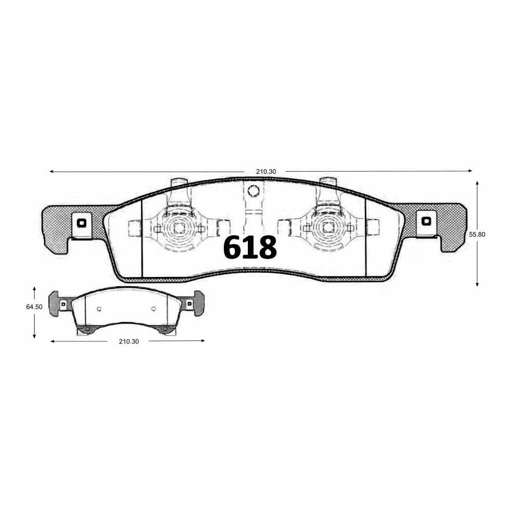 Pastillas de Freno GTX CLASSIC P0618 Ford Expedition D 03 - imagen 2