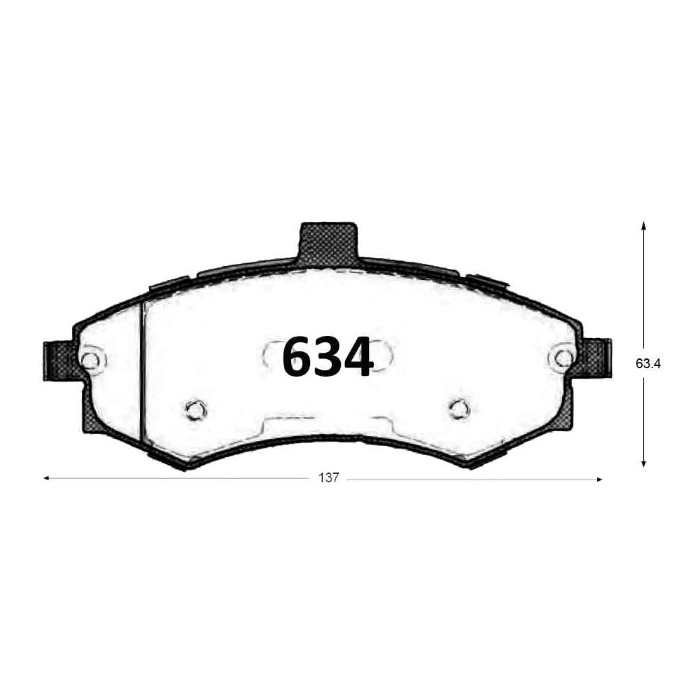 Pastillas de Freno GTX CLASSIC P0634 Hyundai Elantra Gls (2004–2008) - imagen 3