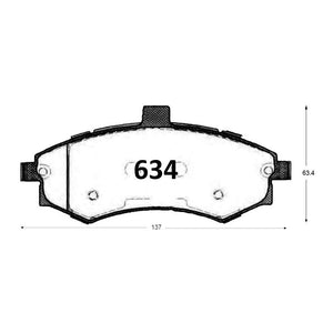 Pastillas de Freno GTX CLASSIC P0634 Hyundai Elantra Gls (2004–2008) - imagen 3