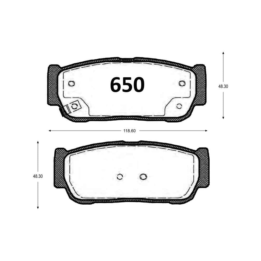 Pastillas de Freno GTX CLASSIC P0650 Ssangyong New Kyron (2007–2014) - imagen 3
