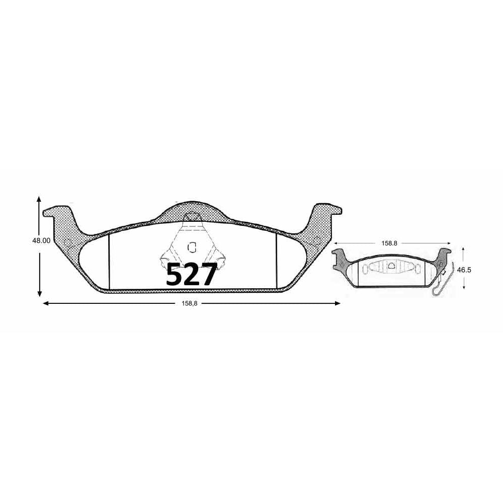 Pastillas de Freno GTX CLASSIC P0527 Dodge Dakota T 03 - imagen 3