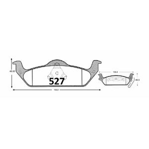 Pastillas de Freno GTX CLASSIC P0527 Dodge Dakota T 03 - imagen 3