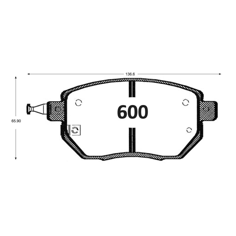 Pastillas de Freno GTX CLASSIC P0600 Nissan Murano 3.5 (2005–2008) - imagen 3