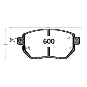 Pastillas de Freno GTX CLASSIC P0600 Nissan Murano 3.5 (2005–2008) - imagen 3