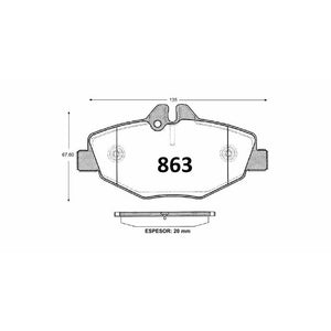 Pastillas de Freno GTX CLASSIC P0863 Mercedes Benz E (2003–2005) - imagen 3