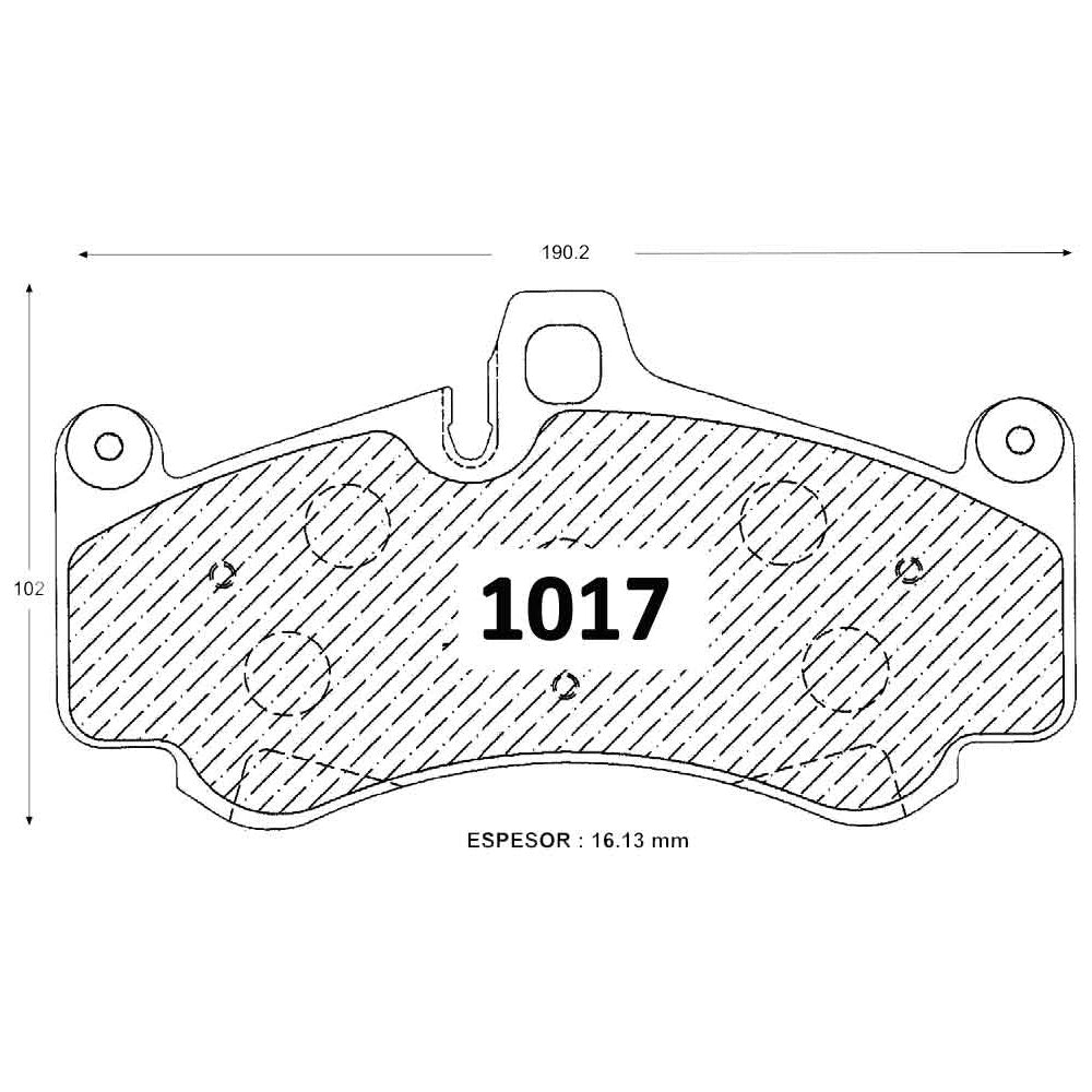 Pastillas de Freno Delanteras GTX CLASSIC P1017 Porsche 911 01/07 /Boxster S 06/10 - imagen 2