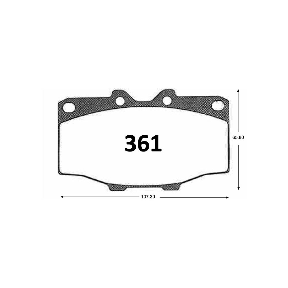 Pastillas de Freno GTX CLASSIC P0361 Toyota Hi Lux (1980–1988) - imagen 3