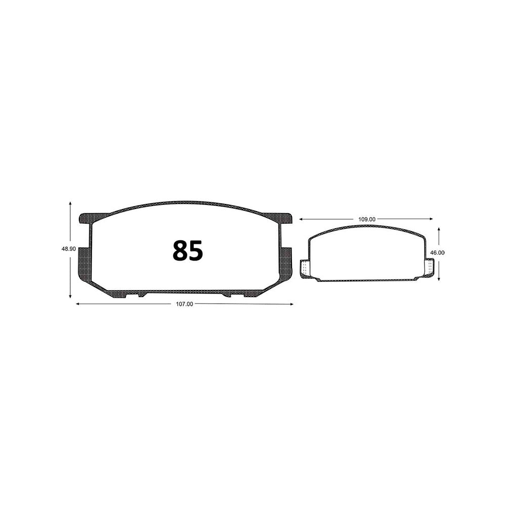 Pastillas de Freno GTX CLASSIC P0085 Toyota Corolla (1980–1989) - imagen 2