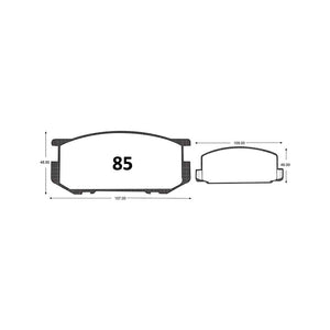 Pastillas de Freno GTX CLASSIC P0085 Toyota Corolla (1980–1989) - imagen 2
