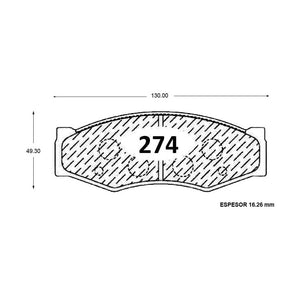 Pastillas de Freno GTX CLASSIC P0274 Nissan Terrano Dx (2004–2010) - imagen 3