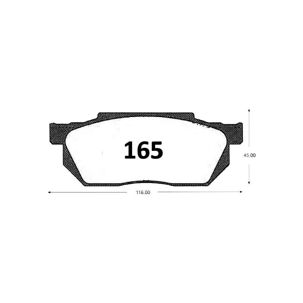 Pastillas de Freno GTX CLASSIC P0165 Honda Civic 1.5 (1989–1998) - imagen 3
