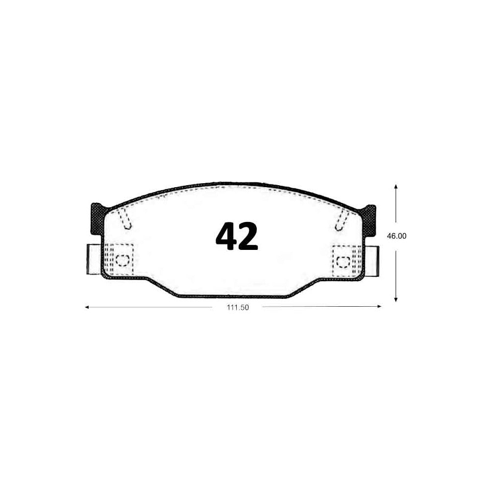 Pastillas de Freno ITAL BRAKES PM P0042 Chevrolet Gemini 1.5 (1990–1991) - imagen 3