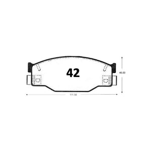 Pastillas de Freno ITAL BRAKES PM P0042 Chevrolet Gemini 1.5 (1990–1991) - imagen 3