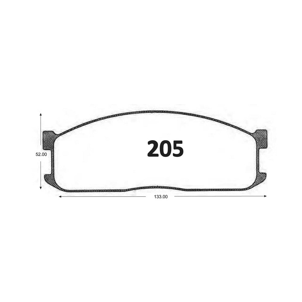 Pastillas de Freno GTX CLASSIC P0205 Kia K 2400 (1995–1997) - imagen 2