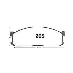 Pastillas de Freno GTX CLASSIC P0205 Kia K 2400 (1995–1997) - imagen 2
