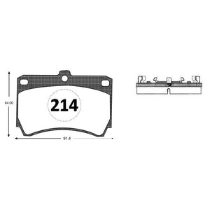 Pastillas de Freno GTX CLASSIC P0214 Mazda 323 Lx (1986–1989) - imagen 3