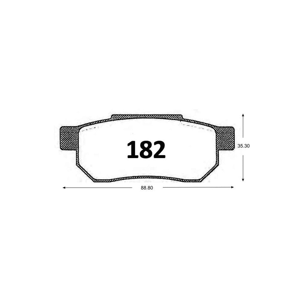 Pastillas de Freno Traseras GTX CLASSIC P0182 Honda Integra 1.8 (1992–1994) - imagen 2