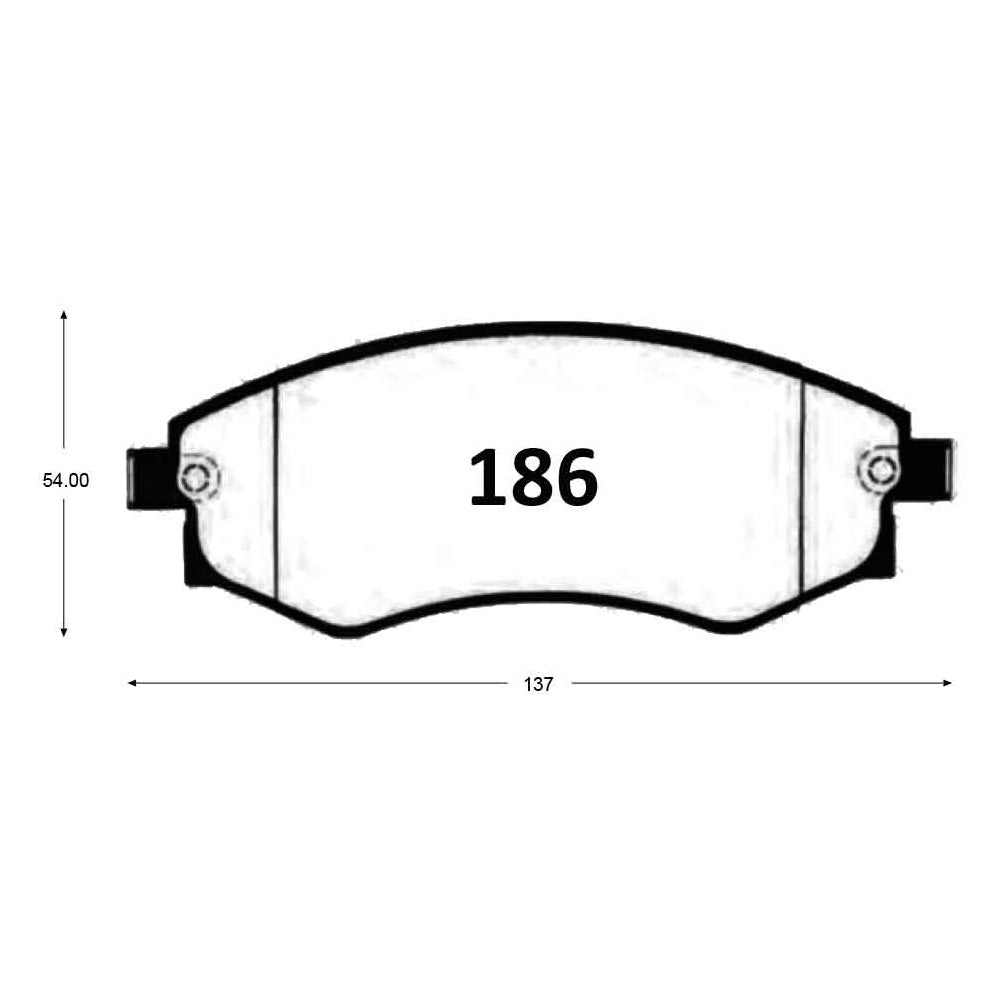 Pastillas de Freno ITAL BRAKES PM P0186 Ssangyong Korando 4x4 (1989–2013) - imagen 3