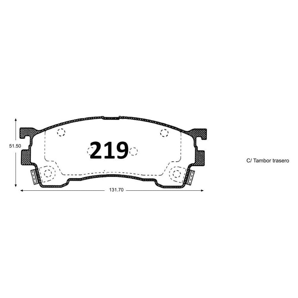 Pastillas de Freno GTX CLASSIC P0219 Mazda 626 Glx (1995–2002) - imagen 3