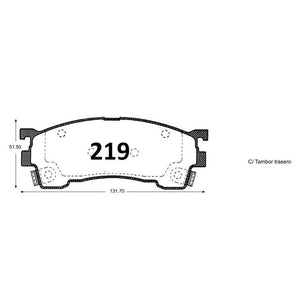 Pastillas de Freno GTX CLASSIC P0219 Mazda 626 Glx (1995–2002) - imagen 3