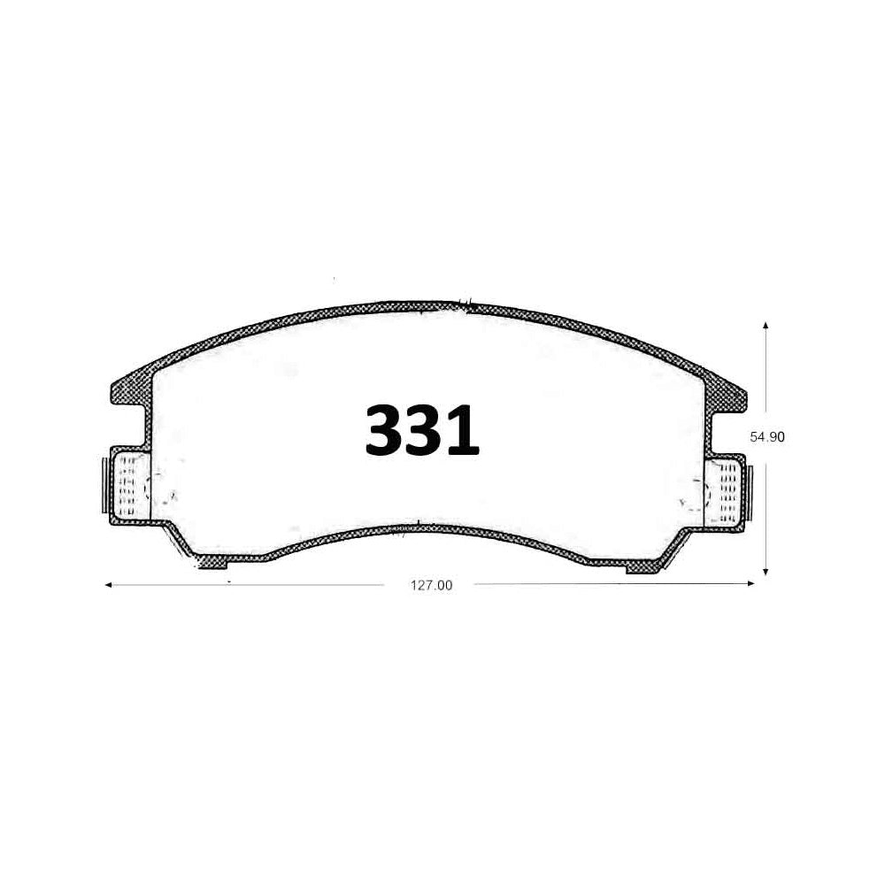 Pastillas de Freno GTX CLASSIC P0331 Subaru Loyale 1.6 (1990–1993) - imagen 3