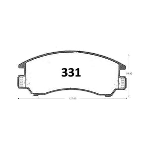 Pastillas de Freno GTX CLASSIC P0331 Subaru Loyale 1.6 (1990–1993) - imagen 3