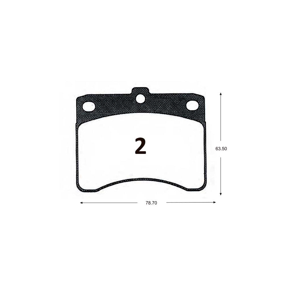 Pastillas de Freno ITAL BRAKES PM P0002 Asia-Daihatsu Furgon - imagen 3