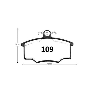 Pastillas de Freno GTX CLASSIC P0109 Fiat Uno Sx (1988–1990) - imagen 2