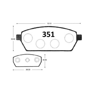 Pastillas de Freno Delanteras ITAL BRAKES PM P0351 Chevrolet Carry All (1989–2003) - imagen 3
