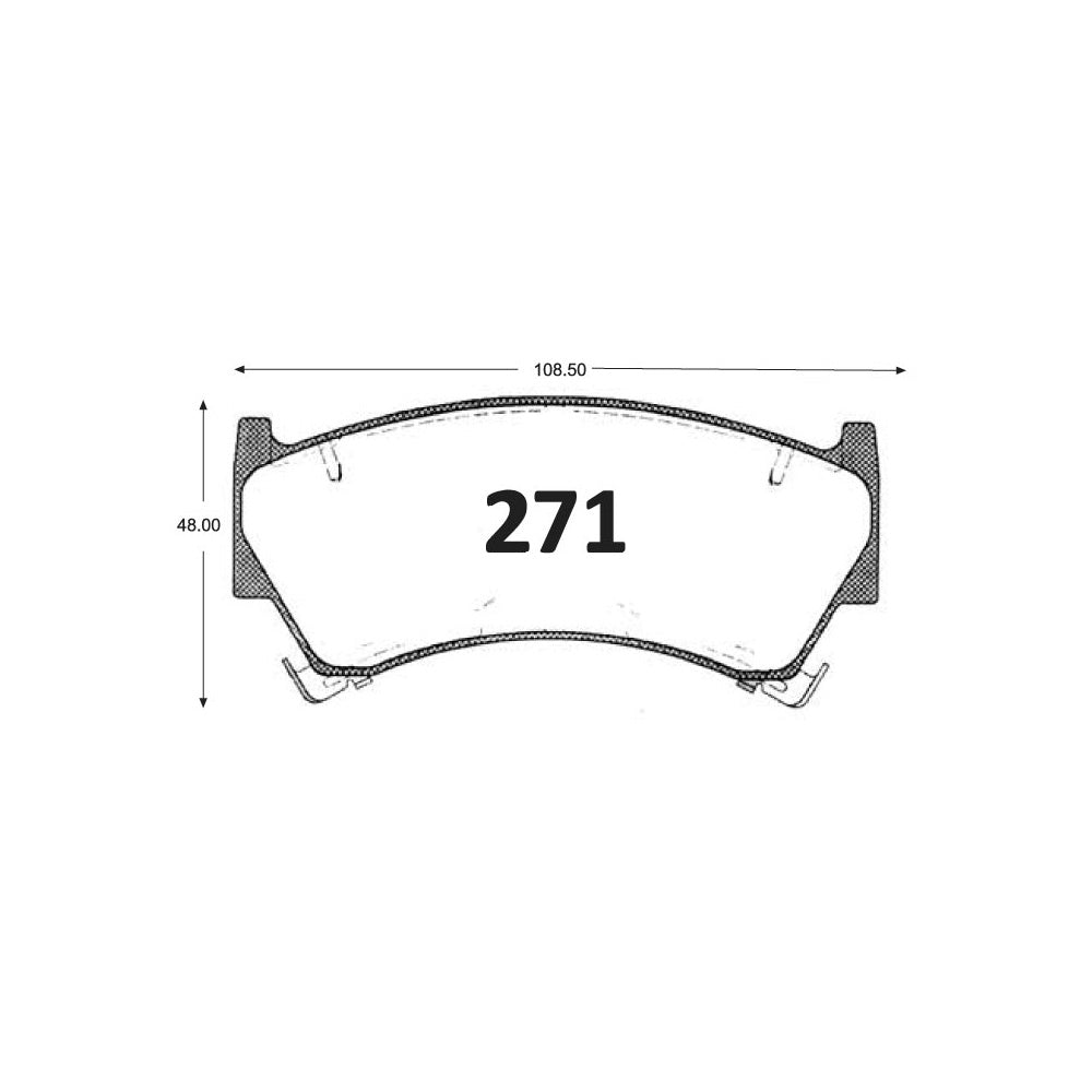 Pastillas de Freno GTX CLASSIC P0271 Nissan Sentra Ii (1996–2001) - imagen 3