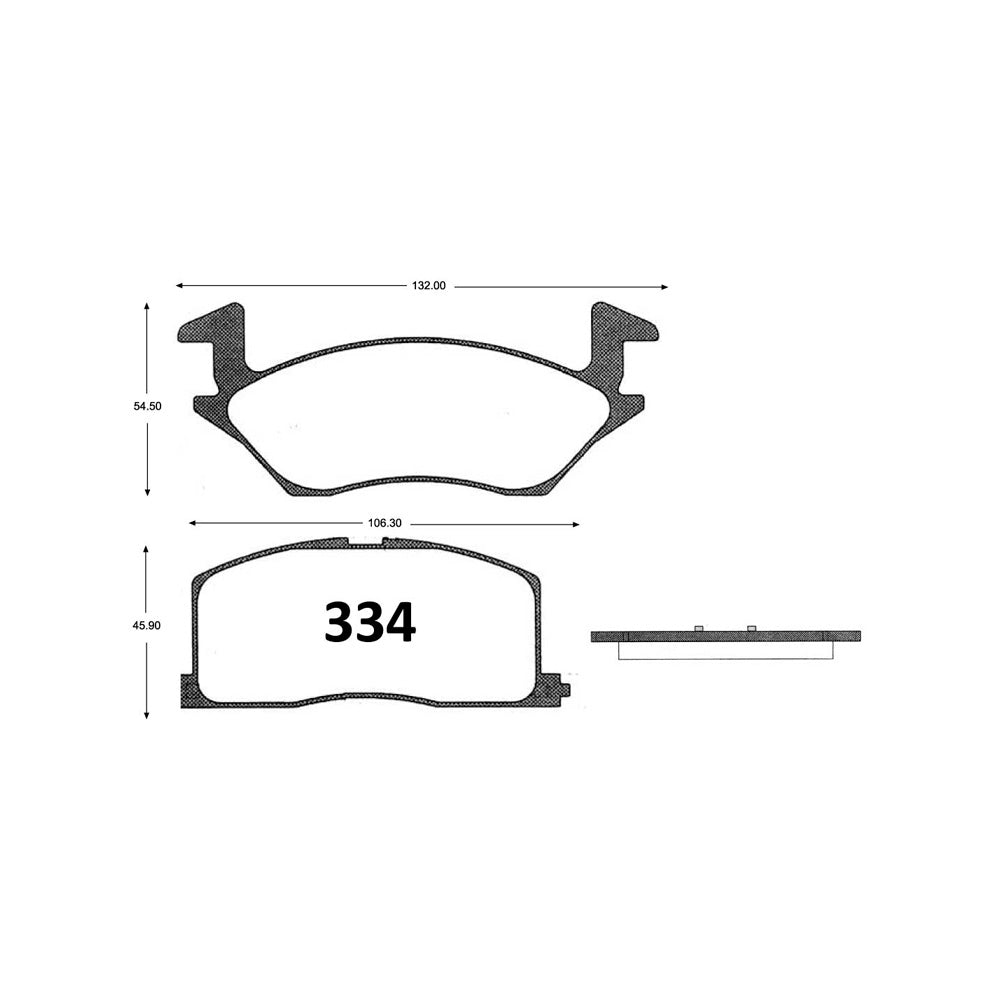 Pastillas de Freno ITAL BRAKES PM P0334 Toyota Starlet Xl (1997–1998) - imagen 2