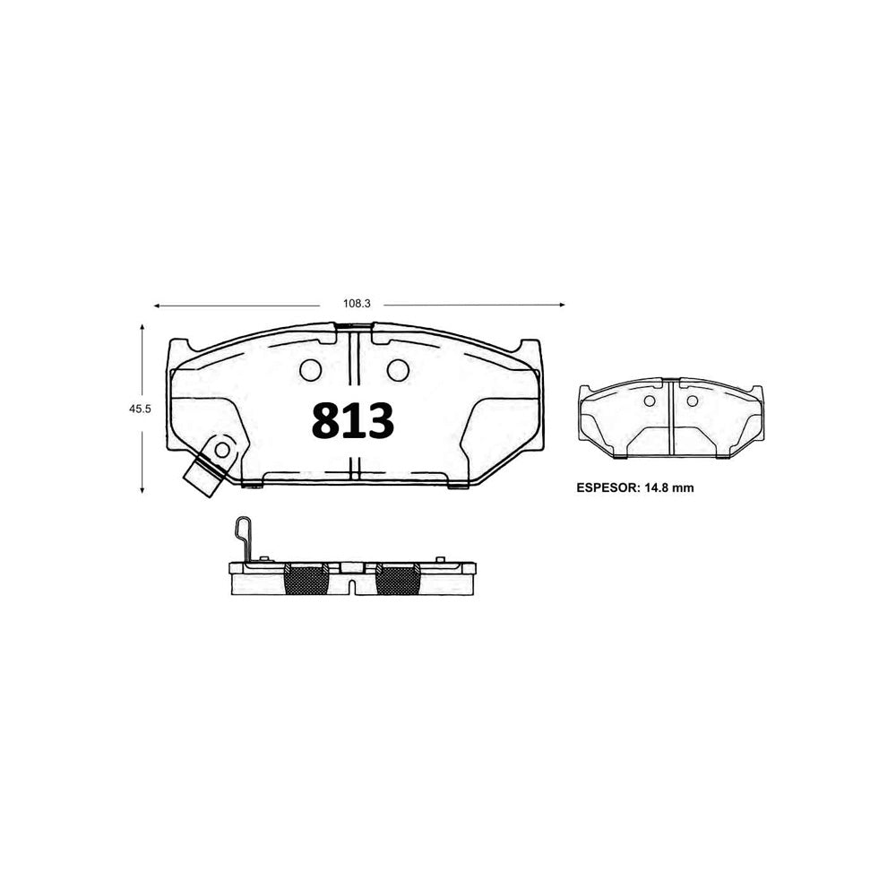 Pastillas de Freno Delanteras ITAL BRAKES PM P0813 Suzuki Swift Ga (2006–2015) - imagen 3