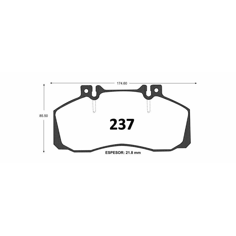 Pastillas de Freno GTX CLASSIC P0237 Mercedes Benz Lo (1991–2004) - imagen 3
