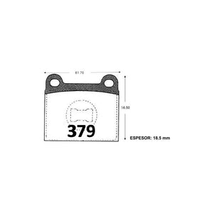 Pastillas de Freno GTX CLASSIC P0379 Volkswagen Gol Gl (1987–1992) - imagen 2