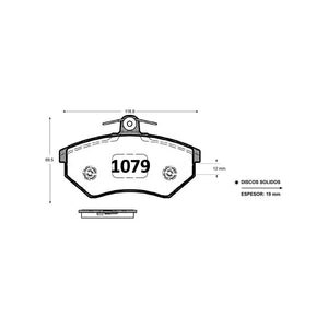 Pastillas de Freno Delanteras GTX CLASSIC P1079 Chevrolet N300 Max (2018) - imagen 3