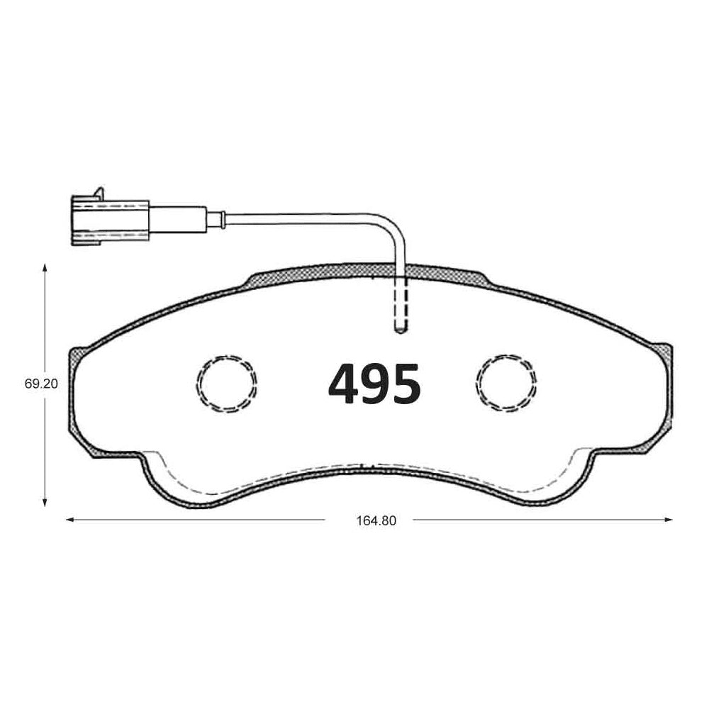 Pastillas de Freno Delanteras GTX CLASSIC P0495 Peugeot Boxer 244 02/10 - imagen 2