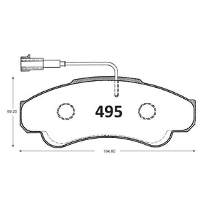 Pastillas de Freno Delanteras GTX CLASSIC P0495 Peugeot Boxer 244 02/10 - imagen 2